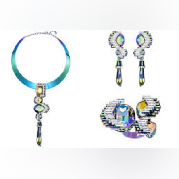 Authentic Swarovski Aura Green Earrings New